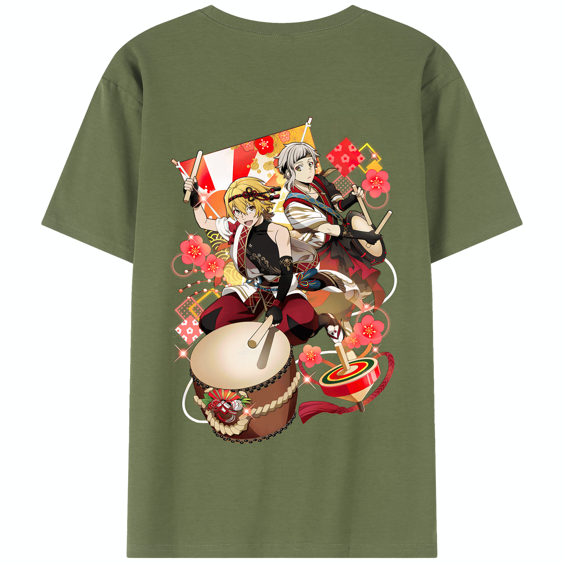 （画像用） 文豪ストレイドッグス Bungo Stray Dogs 綿100％半袖Tシャツ（背面プリント）